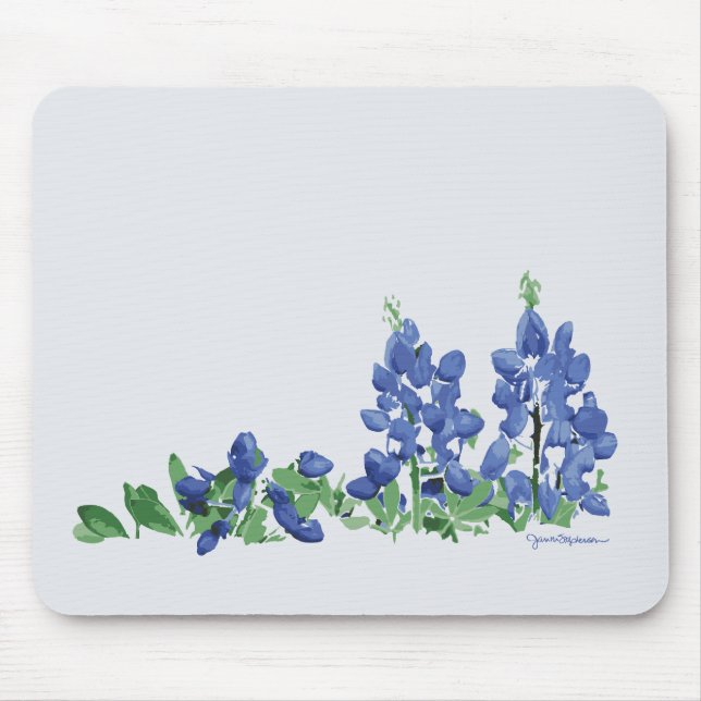 Mousepad Flores Wild Bluebonnet, Flores do Texas (Frente)