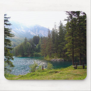 Mousepad Floresta alpina cénico e lago