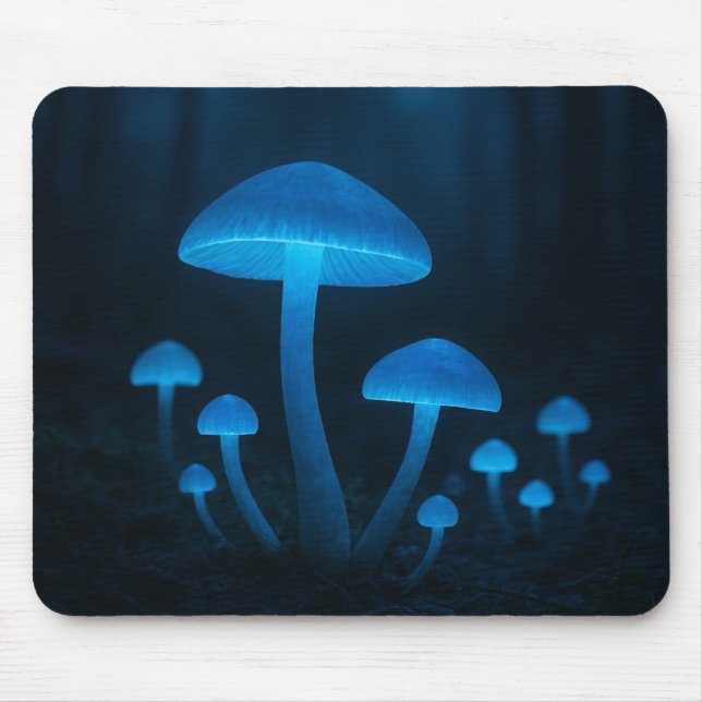 Mousepad Floresta Bioluminescente de Cogumelos (Frente)