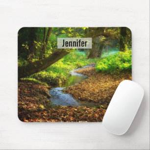 Mousepad Floresta Creek Belo Paisagem Natural