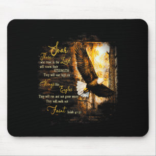 Mousepad Floresta de Águia Eles Voarão Alto Nas Asas Jesus