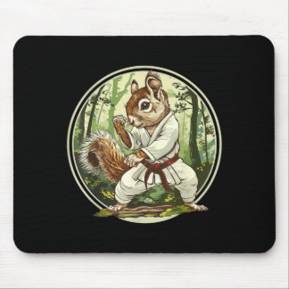 Mousepad Floresta de Esquilos de Judô Artes Marciais Kickbo