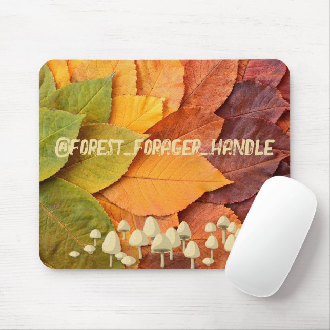 Mousepad Floresta de outono de Cogumelo PERSONALIZADO sai d (Com mouse)