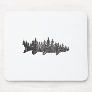 Mousepad Floresta de Pinheiros Musky Treeline - Ângulo de P