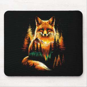 Mousepad Floresta de Raposa Amante da Natureza Montanhas Hi