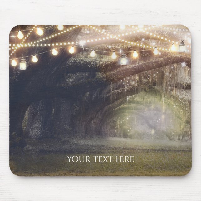 Mousepad Floresta Encantada & Luzes Elegantes Bosque Rústic (Frente)