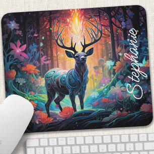 Mousepad Floresta Encantada Rodopio Veado Personalizado