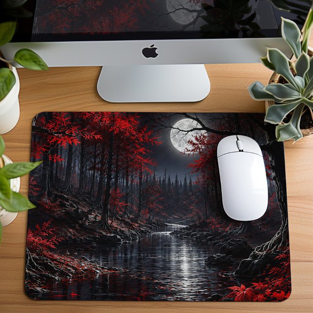 Mousepad Floresta Fantasia Vermelho Escuro (Criador carregado)