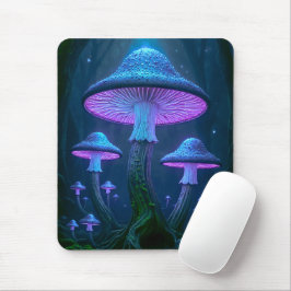 Mousepad Floresta Fúngica Bioluminescente Etérea Resplandec