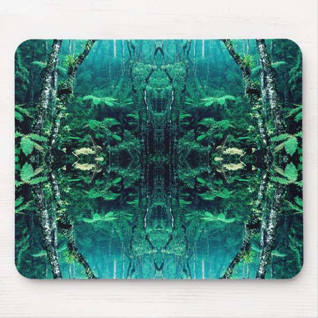Mousepad Floresta húmida psicadélico (Frente)