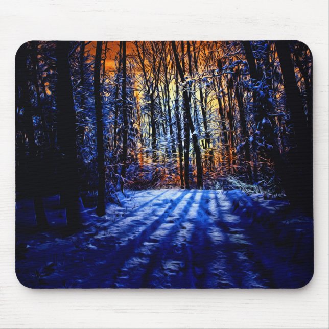 Mousepad Floresta nevado (Frente)