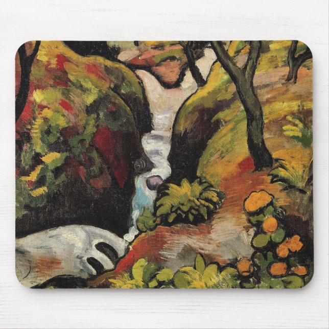 Mousepad Floresta pelo riacho de August Macke Expressionism (Frente)
