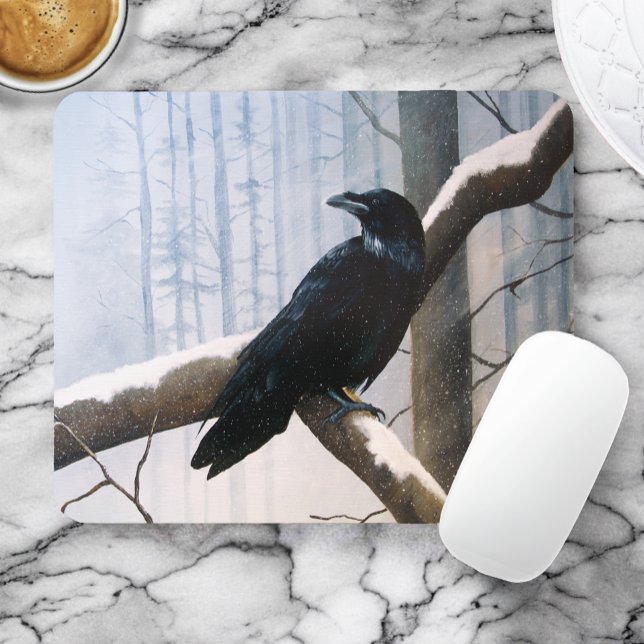 Mousepad Floresta Raven de inverno (Criador carregado)