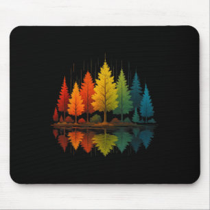 Mousepad Floresta Reflexão Natureza Árvores Vida Selvagem A