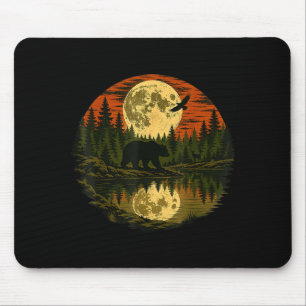 Mousepad Floresta retrô natureza vida selvagem ao ar livre