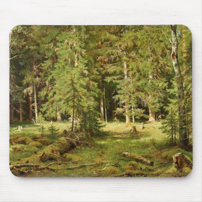 Mousepad Floresta Russa (Paisagem Russa) (Florestas Verdes) (Frente)