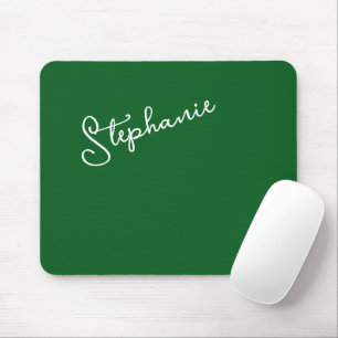Mousepad Floresta Verde Nome Personalizado Roteiro Minimali