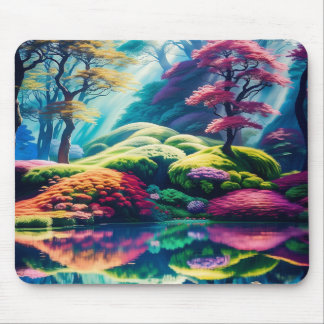 Mousepad Florestas de Alienígenas brilhantes e coloridas de