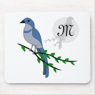 Mousepad Florida Scrub Jay Monogram