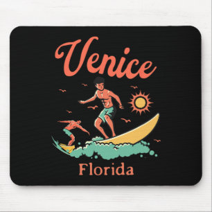 Mousepad Flórida Veneza Fl Surfista Surfando Praia Pescaria