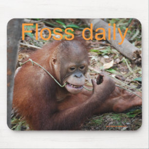 Mousepad Floss bonito seus dentes animais