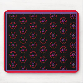 Mousepad Flower on a Black Background Custom Personalized
