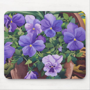 Mousepad Flowerpots com Pansies 2007
