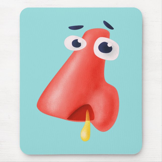 Mousepad Flu Season Runny Nose Health Humor (Frente)