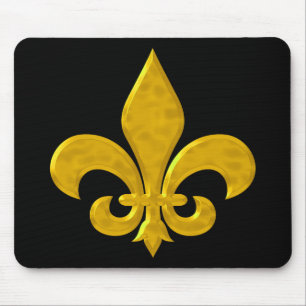 Mousepad Fluer De Lis Hammered Dourado
