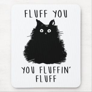 Mousepad Fluff Você Desenho De Gato Preto