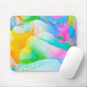 Mousepad Fluid Neon Abstrato
