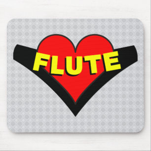 Mousepad Flute Over Heart