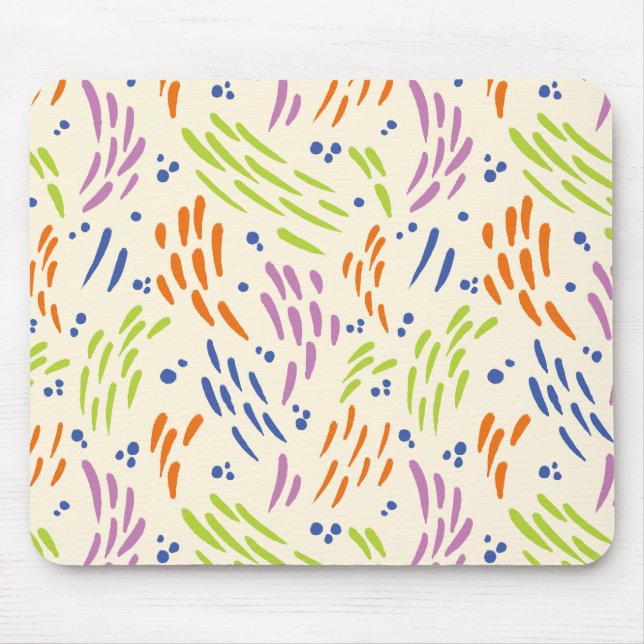 Mousepad Fluxo em Azul, Laranja, Roxo, Verde e Creme (Frente)