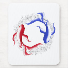 Mousepad Fluxo Marcial Abstrato Yin Yang Arte Marcial