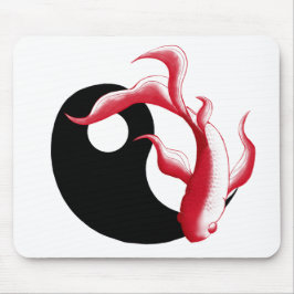 Mousepad Fluxo Marcial Sticker Abstrato YinYang de Arte Mar