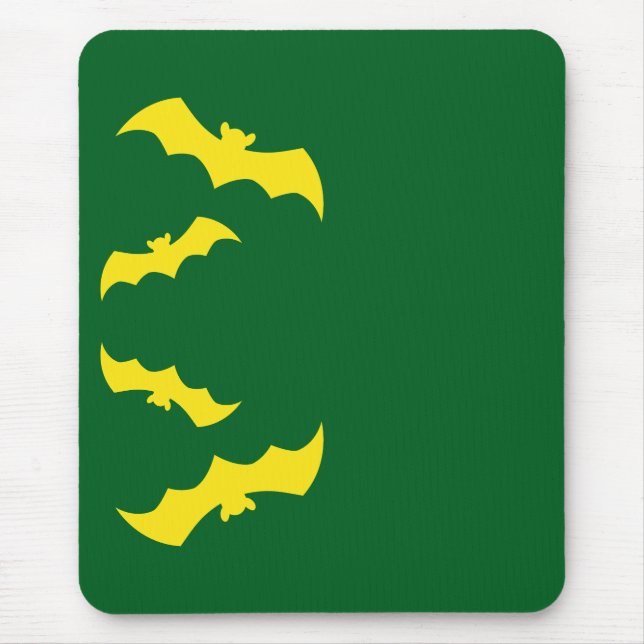 Mousepad Flying Yellow Halloween Bats (Frente)