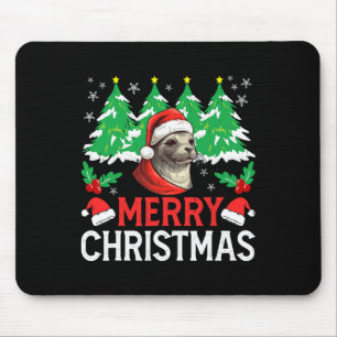 Mousepad Foca Ikal Roupa de Natal de Pijama para Férias de