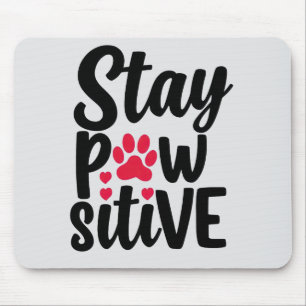 Mousepad Fofa Citação de Impressão de Pata de Animal Fique