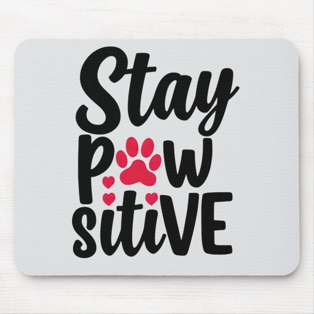 Mousepad Fofa Citação de Impressão de Pata de Animal Fique  (Frente)