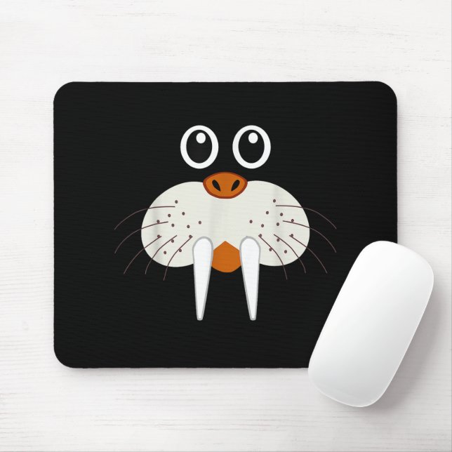 Mousepad Fofa Fantasia de Morsa Animal Divertida de Hallowe (Com mouse)