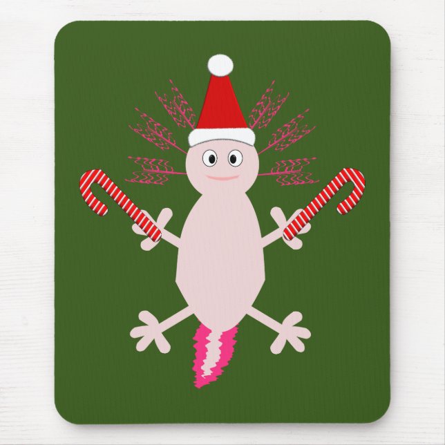Mousepad Fofo de Natal Axolotl (Frente)