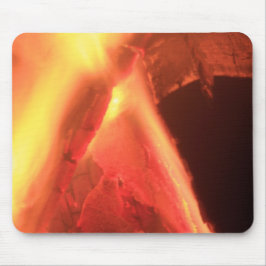 Mousepad Fogo a quente e proteção do rato de madeira queima