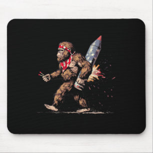 Mousepad Fogo De Pé Grande 4 De Julho Homens Sasquatch Amer