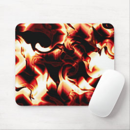 Mousepad Fogo esculpida sobre fundo escuro