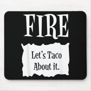 Mousepad FOGO - Fantasia de Taco de Halloween do Pacote Que