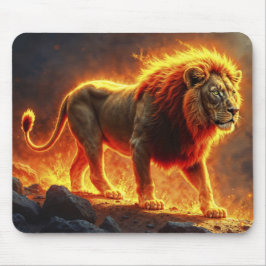 Mousepad Fogo Lion paisagem infernal blascinando arte