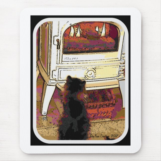 Mousepad Fogo que olha o gatinho (Frente)
