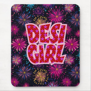 Mousepad Fogos de artifício coloridos da Desi Girl