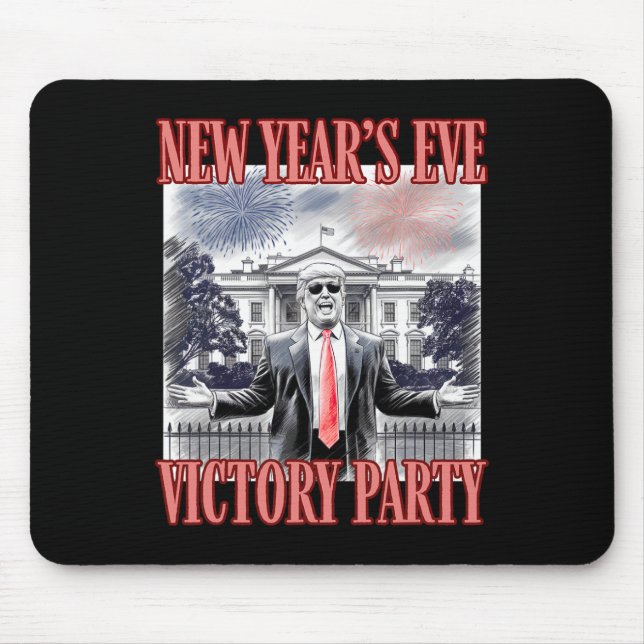 Mousepad Fogos de artifício do partido vitorioso de ano nov (Frente)