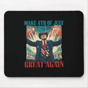 Mousepad Fogos de Artifício Engraçado Trump Americano Faça
